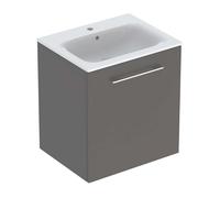 Geberit Selnova Square - Mueble para lavabo 64x59x48 cm, con lavabo, 1 puerta, lava mate 501.253.00.1