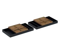 Geberit - Juego de 4 organizadores para cajón, negro/bambú 502.354.00.1