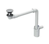Geberit - Sifón de ahorro para lavabos con desagüe sin rebosadero, cromo 152.091.21.1
