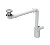 Geberit - Sifón de ahorro para lavabos con rebosadero, ClickClack, cromo 152.073.21.1