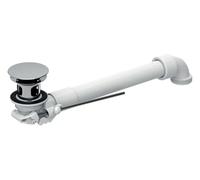 Geberit - Sifón de ahorro para lavabos con rebosadero, desagüe con tirador, cromo 152.070.21.1