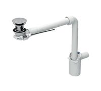 Geberit - Sifón de ahorro para lavabos con rebosadero, desagüe con tirador, cromo 152.072.21.1
