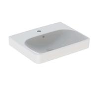 Geberit Smyle Lavabo cuadrado 500259, 55x44cm, con agujero para grifo, con rebosadero, 500259018, Color: Blanco, con KeraTect - CM