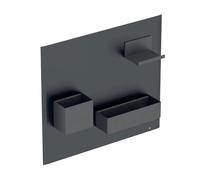 Geberit - Tablero magnético con compartimentos, 45x39 cm, negro mate/lava mate 500.649.16.1