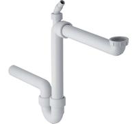 Geberit - Tapón de olor de tubo para fregadero, ahorro de espacio, salida horizontal, d 50 mm 152.819.11.1