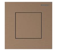 Geberit tipo 40 placa de accionamiento, angular, para control de descarga de urinario con accionamiento neumático de descarga, 246.119.QB.1, Color: oro rosa / cepillado, revestimiento fácil de limpiar