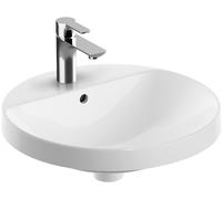 Geberit Variform lavabo 48x48 cm circular empotrado blanco brillante 500.704.01.2