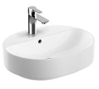 Geberit Variform lavabo 50x40 cm oval sobre encimera blanco brillante 500.775.01.2