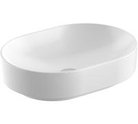 Lavabo Geberit VariForm Countertop elíptico, 550x400mm, sin agujero para grifo, sin rebosadero, 500.774.00.2, Color: Blanco, con KeraTect