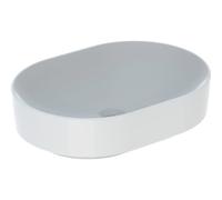 Geberit VariForm - Lavabo de encimera 55x40 cm, sin rebosadero, sin orificio para grifería, blanco 500.774.01.2