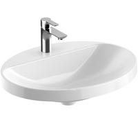 Geberit Variform lavabo 60x48 cm oval empotrado blanco brillante 500.727.00.2