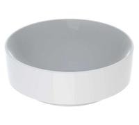 Geberit VariForm - Lavabo de encimera, diámetro 40 cm, sin rebosadero, sin orificio para grifería, blanco 500.768.01.2