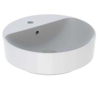 Geberit VariForm - Lavabo de encimera, diámetro 45 cm, con rebosadero, con orificio para grifo, blanco 500.769.01.2