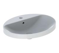 Geberit VariForm - Lavabo encastrado 60x48 cm, con rebosadero, con orificio para grifo, blanco 500.724.01.2