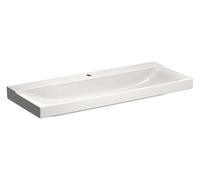 Geberit Xeno 2 lavabo con agujero para grifo, sin rebosadero, 120x48 cm blanco con KeraTect, 500551011, 500.551.01.1