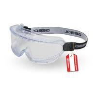 Gebol Gafas de seguridad profesionales | protección completa con campo de visión panorámico | antiarañazos y antivaho | banda elástica y ventilación | Tamaño universal | para hombre y mujer |
