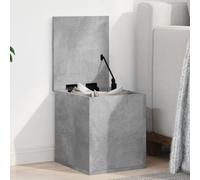 Gecheer Caja de almacenaje Madera ingeniería Gris hormigón 30x35x35 cm,Baul Almacenaje Dormitorio,Banco de Almacenaje,Mueble Almacenaje Juguetes Infantil