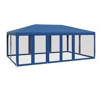 Gecheer Carpa para Eventos con Estructura de Hierro y 10 Paredes de Malla - Azul, 600x400x280 cm