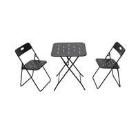 Gecheer Juego de Bistró Plegable 3 Piezas para Exteriores - Acero con Revestimiento Ecológico, Diseño Portátil y Resistente Modelo YJXGG527-W2021P420036