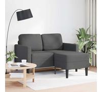 Gecheer - Sofá de 2 plazas con chaise longue en forma de L, gris oscuro, 125 cm, módulos de salón SN-3