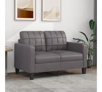 Gecheer Sofá de 2 plazas Sillón Biplaza para Salón Sofá de Salon de Cuero sintético Gris 120 cm,Sofá tapizado para Salón,Dormitorio,Oficina 138 x 77 x 80 cm