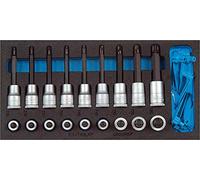 Gedore 1500 CT1-ITX 19 LKP - Juego de vasos destornillador 1/2" en módulo CT
