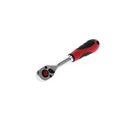 Gedore 3300158 Carraca Reversible De 2 Componentes 1/4" | Con mango ergonómico 2K, botón de liberación, dentado fino, 72 dientes