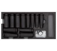 GEDORE, juego de vasos para atornillador de impacto, 1/2", sistema modular 2/6, 14 piezas, referencia 3301711