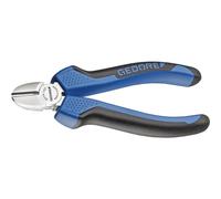 GEDORE Alicates de corte diagonal para alambre semiduro de hasta 1,6 mm, Modelo sueco, Mango antideslizante, Templado, Longitud 160 mm, 8314-160 JC