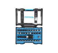 GEDORE Caja de puntas para industria, 32 piezas, con portapuntas y vasos, 1/4" 6,3 mm
