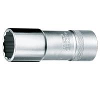 Gedore D 19 L 19 - Llave de vaso 1/2", forma larga 19 mm