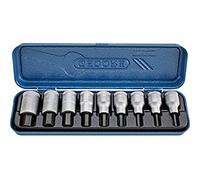 Gedore IN 19 PA - Juego de vasos destornilladores 1/2" 9 pzas AF