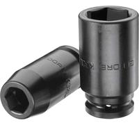 Gedore, inserto para atornillador de impacto, 3/4", largo, hexagonal, 33 mm, 3/4 W, K 32 L 33 (3/4W)