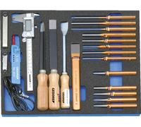 Gedore: Juego de herramientas en sistema modular de 2/4 compartimentos, 22 piezas. Modelo: 2005 CT2-119