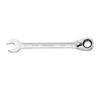 Gedore Llave combinada 7 UR 13 – 13 mm, anillo de carraca reversible, acodada, 12 cantos