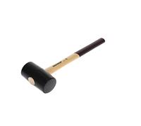 GEDORE Martillo de goma con empuñadura de madera, 65 mm de diámetro, Martillo con mango de madera de fresno, Con dos caras planas, Herramienta, Forjado, 226 E-2