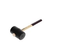 GEDORE Martillo de goma con empuñadura de madera, 90 mm de diámetro, Martillo con mango de madera de fresno, Con dos caras planas, Herramienta, Forjado, 226 E-4