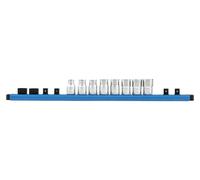 GEDORE SB 19 SL-08: Juego de 9 adaptadores para llaves de vaso de 1/2", montados en una barra portaherramientas, referencia 3100456