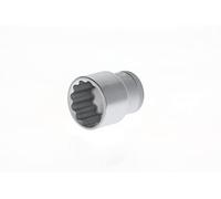 GEDORE Vaso, Llave de vaso, Accionamiento de 1/2'' 12,5 mm, De doce cantos, 27 mm de ancho, Herramienta, D 19 27, Acero cromado
