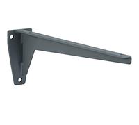 Gedotec escuadra metal carga pesada - MIRA | Profundidad: 330 mm | Capacidad 150 kg | Soporte de estante acero gris | Grosor 6 mm | 1 pieza - Soporte de pared para baldas