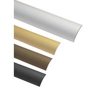 Gedotec Perfil de transición laminado - vinilo riel de transición autoadhesivo perfil de suelo abombado | MADE IN GERMANY | aluminio anodizado plata | perfil 30 x 1000 mm | 1 pieza