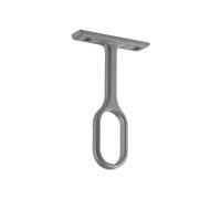 Gedotec soporte para tubo de armario ovalado para barra de ropa ovalada, tubo de metal plateado mate, 1 unidad