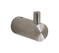 Gedy Ande Colgador toalla baño, gancho albornoz, Acero inoxidable AISI 304, Cepillado, Fijación con taladro, 3,2 x 6,6 x 5,3 cm