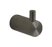 Gedy Ande Colgador toalla baño, gancho albornoz, Acero inoxidable AISI 304, Gun metal, Fijación con taladro, 3,2 x 6,6 x 5,3 cm