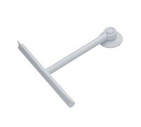 Gedy Bianco G-Mirissa, Limpiacristales para Ducha Color Gancho con Ventosa, Limpiador de Cristal de Resina y Goma, Medidas 23 x 22 x 3 cm y Peso 0,1 kg, 2 años de garantía, diseño R&S, única