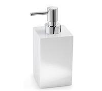 Gedy Blanco, G-Bangkok dosificador, Medidas y Peso: 17,3 x 7,3 x 8,4 cm y 0,365 kg, Capacidad 250 ml, dispensador de jabón de baño de Resina y Arena, diseño R&D, único
