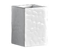 Gedy Blanco, G-New Martina, Baño, Portacepillos de Cerámica, 2 Años de Garantía, Diseño R&S, Medidas 11X7,5X7,5 cm, Única