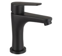 Gedy COMO - Grifo Monomando Lavabo Encimera Caño Bajo Latón 168mm - Cartucho Cerámica 35mm - Negro Mate