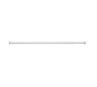 Gedy Cortina de 25 cm de diámetro, extensible 80/135 cm, medidas y peso: 2,3 x 136,5 x 89 cm y 0,2 kg, barra de ducha de acero, acabado blanco, diseño R&S, única