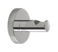 Gedy Felce Plus Percha Baño Pared ø5,6x5,5cm Acero Inoxidable Acabado Cromo, Gancho Baño con Tornillos y Biadhesivo